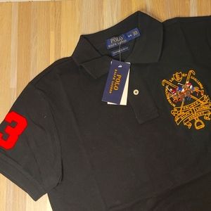 NWT Polo Ralph Lauren Men's Triple Pony Big Label Mesh Classic Slim Fit Polo